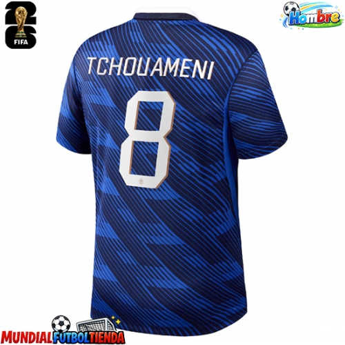 Camiseta Francia Aurelien Tchouameni #8 Primera Equipación Replica Mundial 2026 mangas cortas